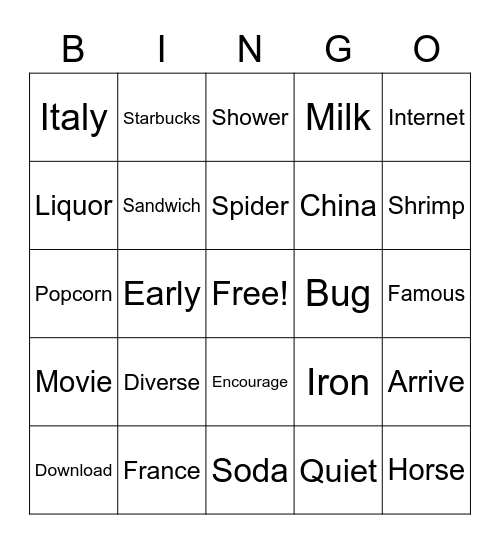 ASL Bingo! Bingo Card