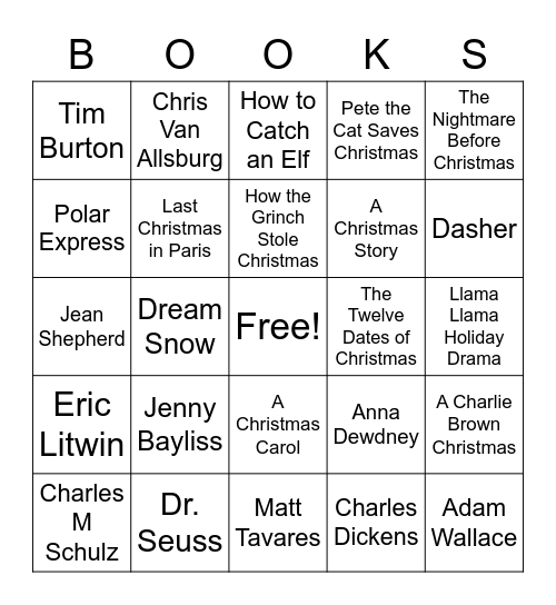 CDM Book Club Bingo Card