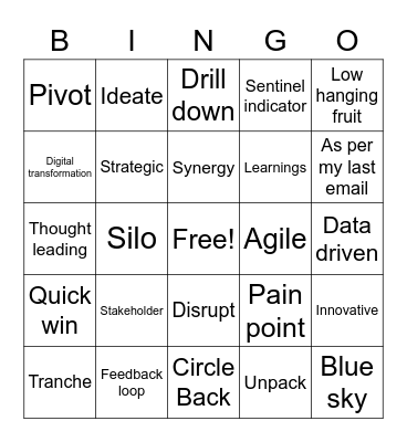 Lingo Bingo Card