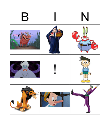 Describing Bingo Card