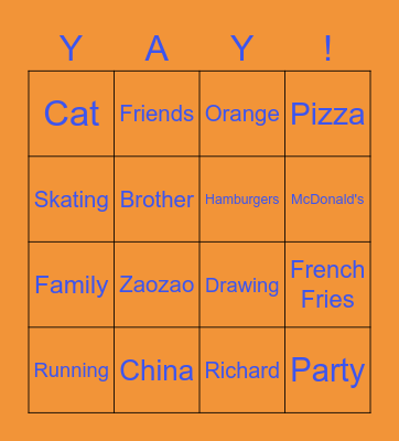 Richard's Birthday Bingo! Bingo Card