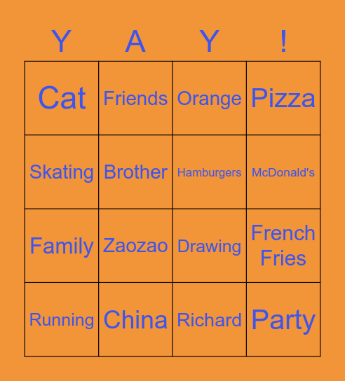 Richard's Birthday Bingo! Bingo Card