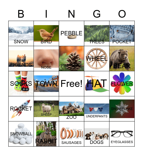 Snowball Bingo Card