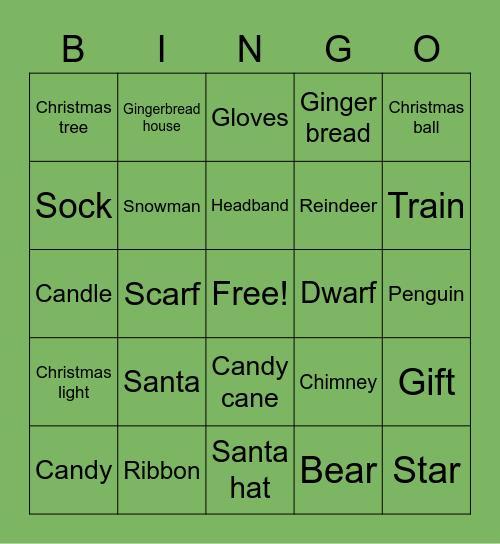 Christmas- BINGO Card