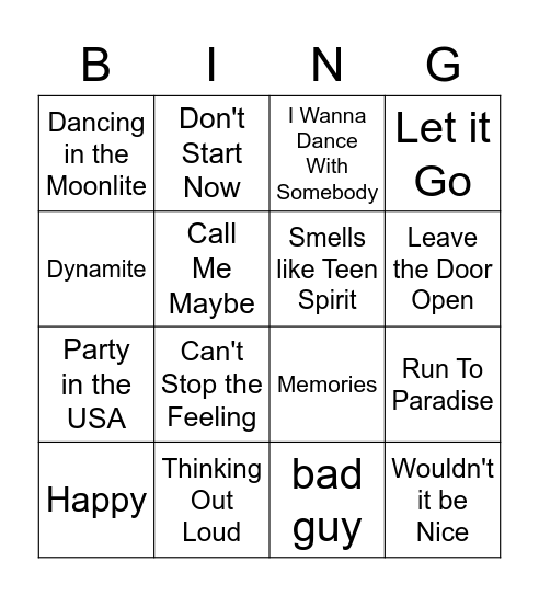 Disco Bingo - 7Bell 1 Bingo Card