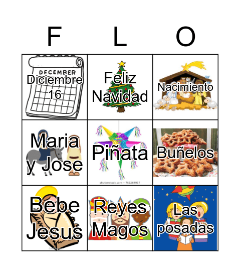 Christmas in Mexico Bingo Card