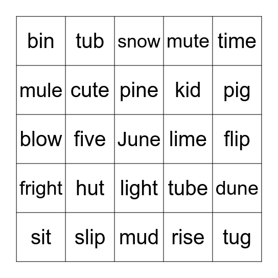 seedbed b1 l1l2 Bingo Card