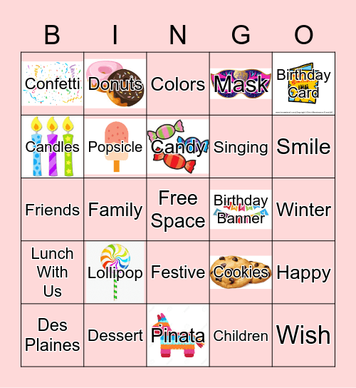 BIRTHDAY BINGO Card