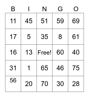 PCBINGO_359133 Bingo Card