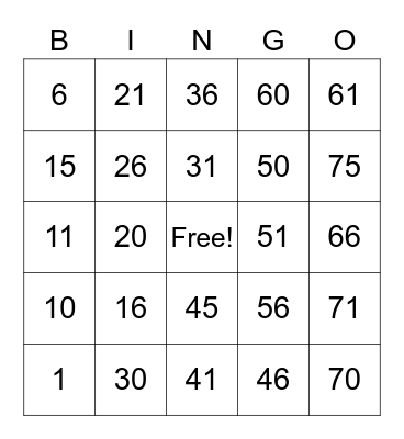 PCBINGO_359133 Bingo Card