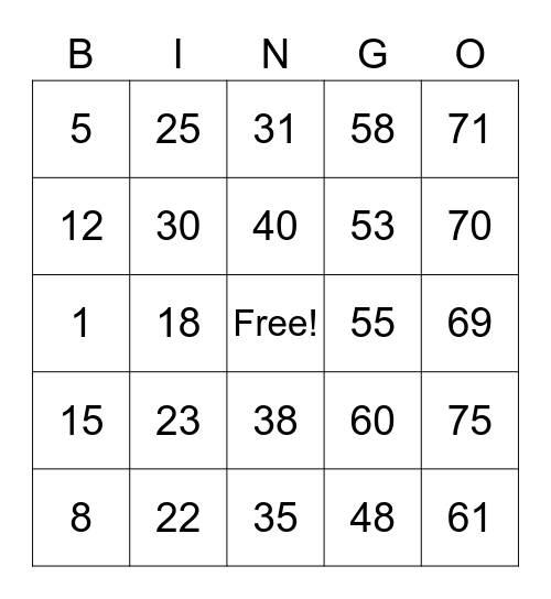 PCBINGO_353008 Bingo Card
