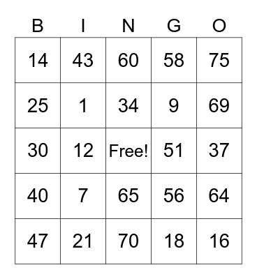PCBINGO_354256 Bingo Card