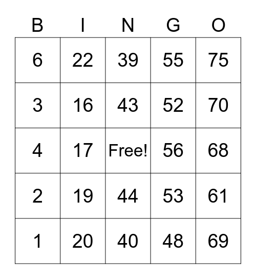 PCBINGO_356038 Bingo Card