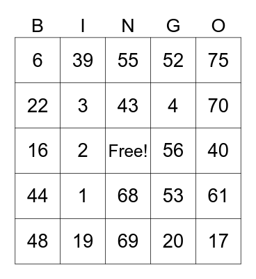 PCBINGO_356038 Bingo Card