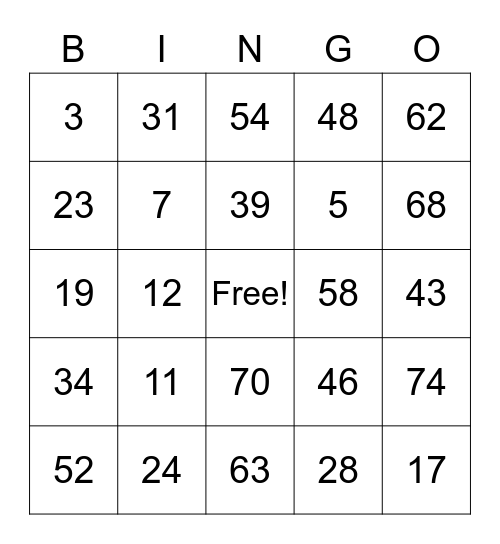 PCBINGO_358629 Bingo Card