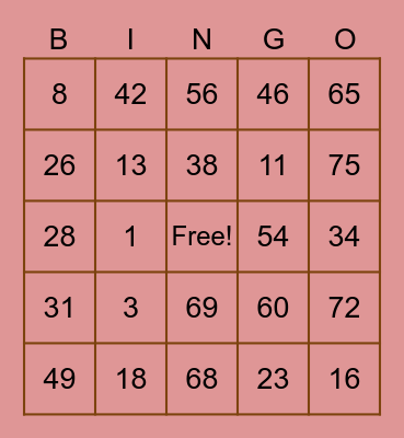 PCBINGO_359356 Bingo Card