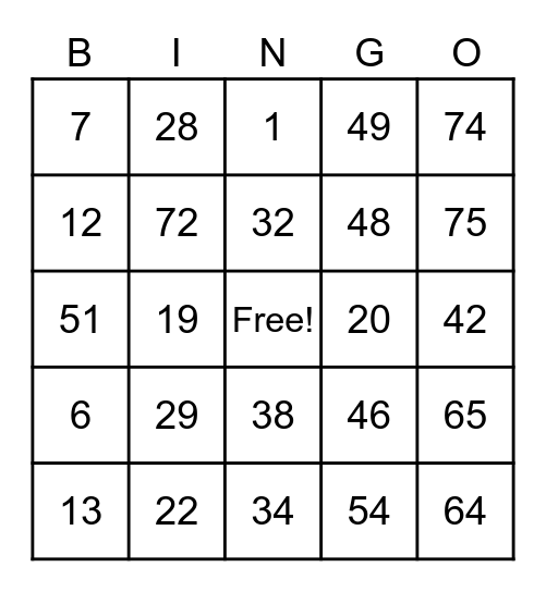 Irdeto Fun Time Bingo Card