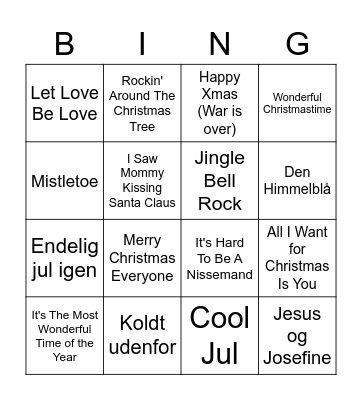 Julebingo på S3 Bingo Card