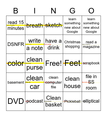 December BINGO 1 Bingo Card