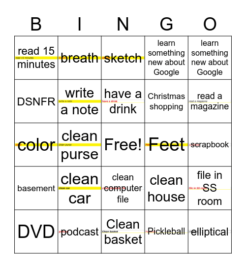 December BINGO 1 Bingo Card