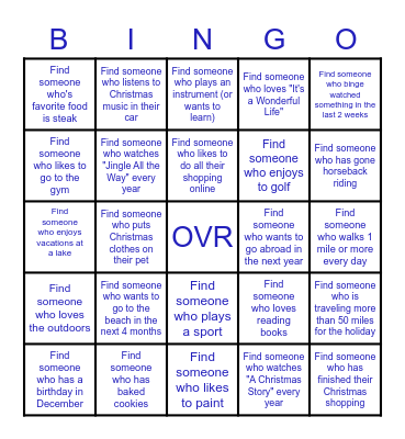 OVR Christmas Luncheon Bingo 2021 Bingo Card