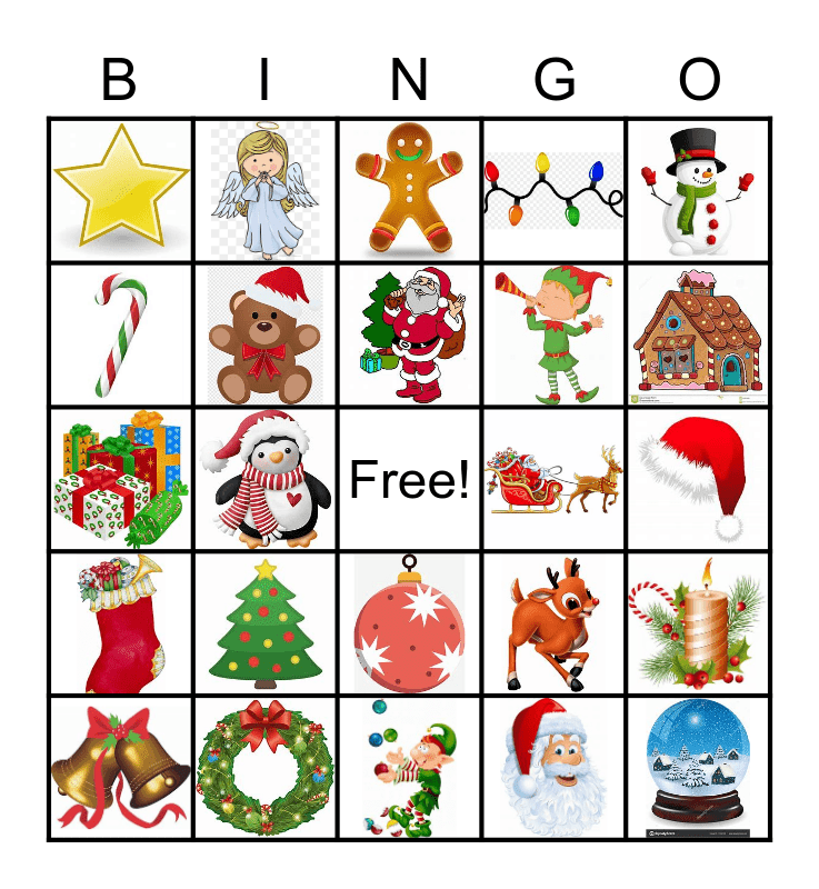 Bingo de Noel Bingo Card