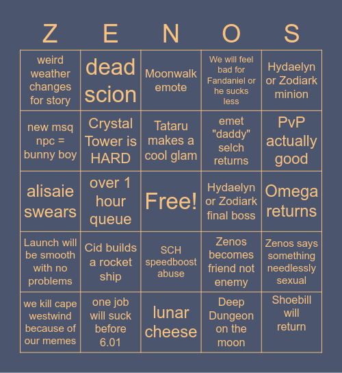 EW Bingo Card