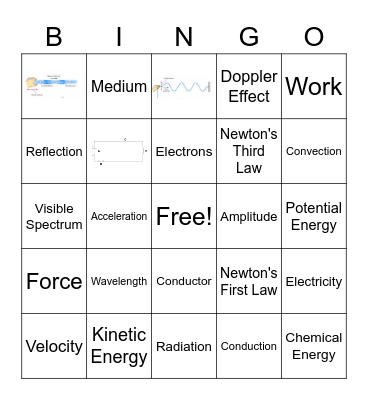 Physical Science Bingo Card