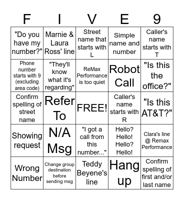 Bingo Card