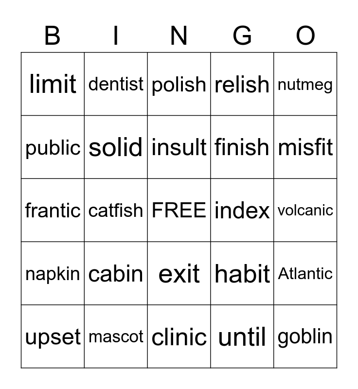 level-2-unit-5-week-1-bingo-card