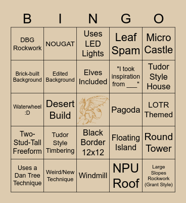 BsC Bingo Card