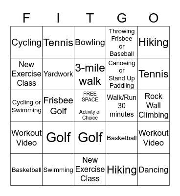 Ramon's FitGo Bingo Card