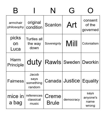 Final DPI Bingo Card