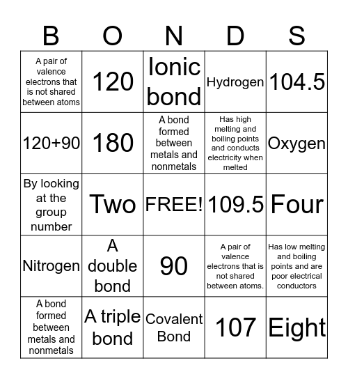 Bonding with Bingo Card
