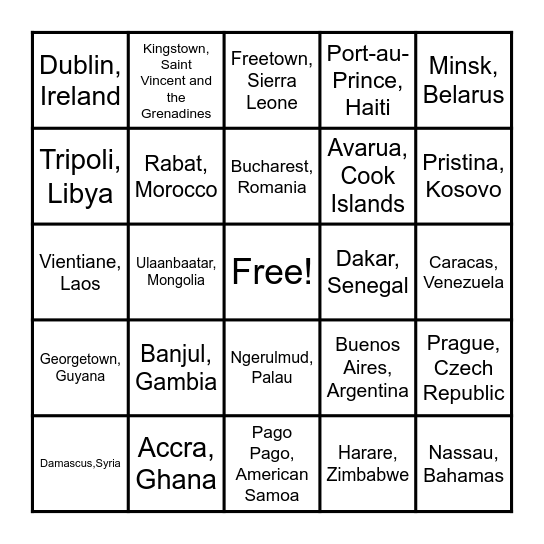 Bingo Card