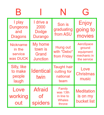 Prosthetics BINGO Card