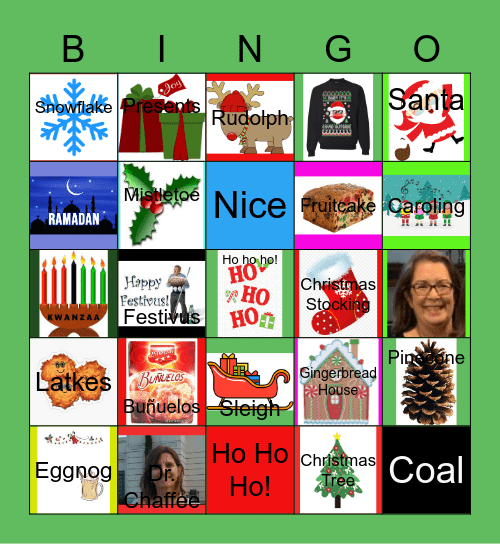 Downey Psychiatry Holiday Bingo Card