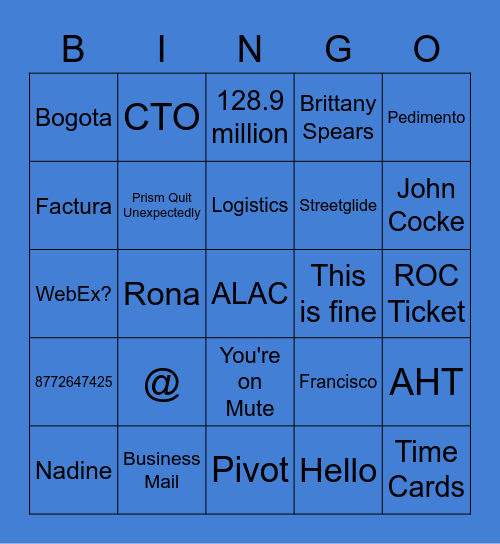 ALAC Bingo Card