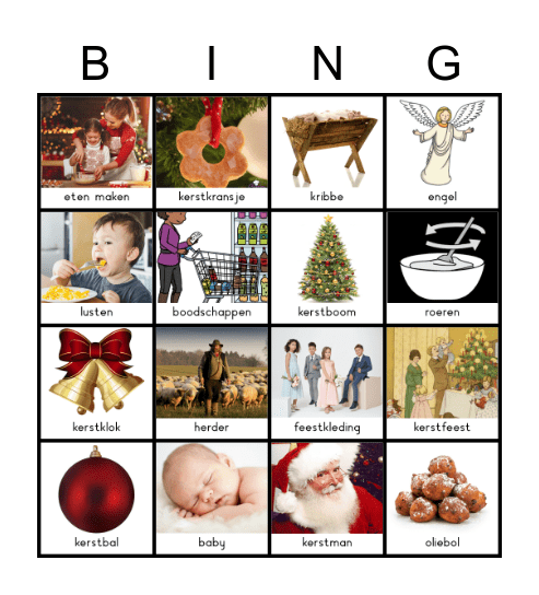 kerstmis Bingo Card