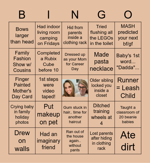 Baby Bingo Card