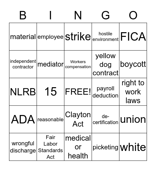 Bingo Card