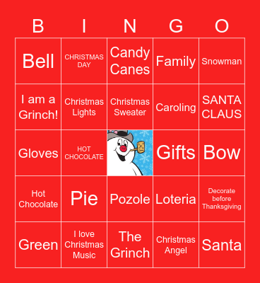 CHRISTMAS BINGO Card