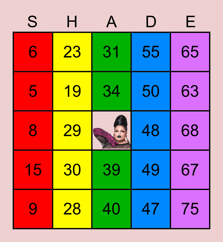Silky Nutmeg Ganache Drag BINGO Card