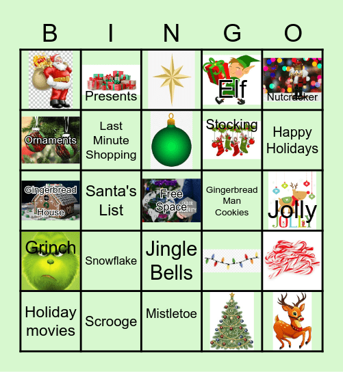 9th Day of Holiday Fun Bingo Card