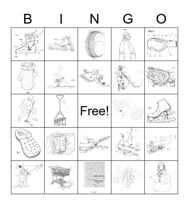 Winter Patents Bingo Card