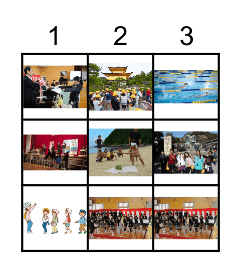 SCHOOL EVENTS IN JAPAN Bingo Card