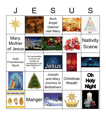 Epiphany & Christmastide Bingo Card