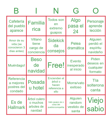 Christmas romantic movie cliches 2.0 Bingo Card
