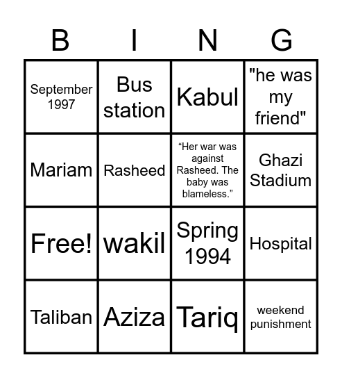 ATSS Bingo Chapters 34 - 39 Bingo Card