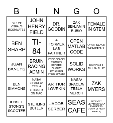 WINTER 2022 ULTIMATE MAE BINGO Card